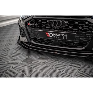 Maxton Design Street Pro Front Ansatz für +Flaps für V.1 / V1 + Flaps Audi RS3 8Y schwarz Hochglanz