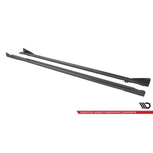 Maxton Design Street Pro Seitenschweller Ansatz für + Flaps Audi S3 / A3 S-Line 8Y schwarz Hochglanz