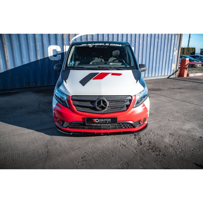 Maxton Design Front Ansatz V.2 / V2 für Mercedes-Benz Vito W447 Facelift schwarz Hochglanz