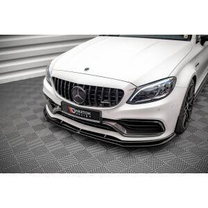 Maxton Design Front Ansatz V.3 / V3 für Mercedes-AMG C63 Coupe C205 Facelift schwarz Hochglanz